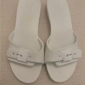 Women's White Slide Sandals
